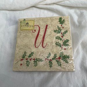Cypress Home Christmas Beverage Napkins